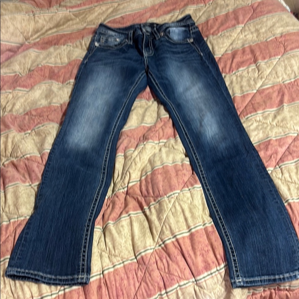 Miss me size 29 mid rise straight Women’s Blue Jeans never worn
